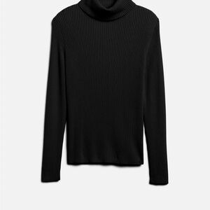 Banana Republic Black Ribbed Turtleneck Sweater